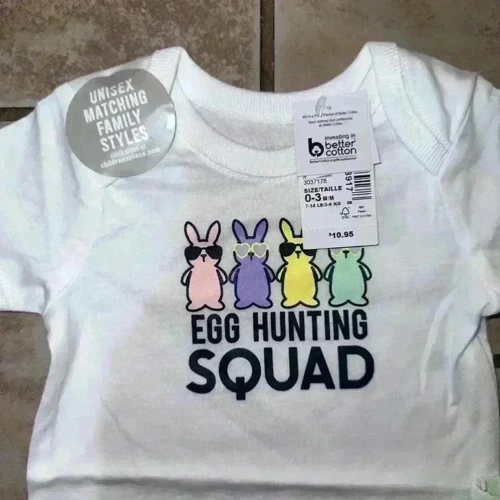 NWT! Baby Girl Baby's First Easter Outfit & play shorts 0-3 Months - Picture 4 of 4